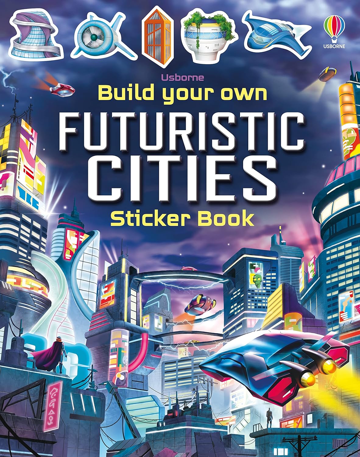 Usborne Build Your Own Futuristic Cities Sticker Book