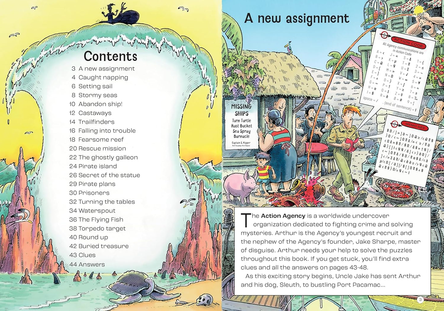 Usborne Puzzle Adventures Agent Arthur on the Stormy Seas