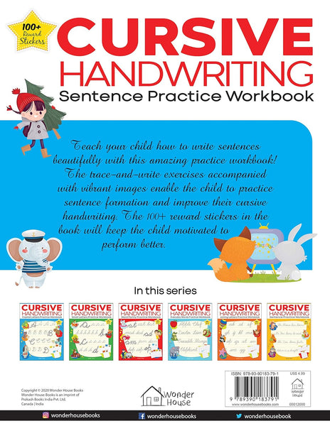 Cursive Handwriting: Sentence: Practice Workbook