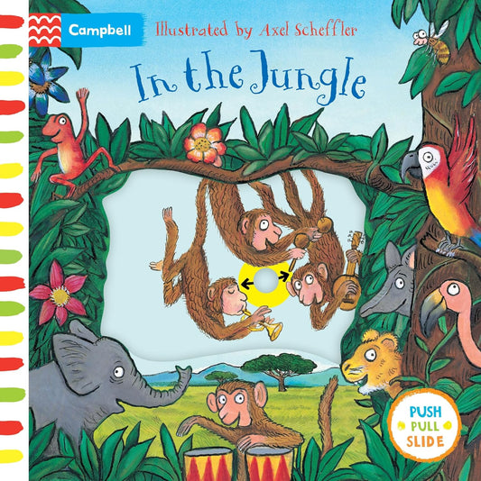 In The Jungle:  Push Pull Slide Book