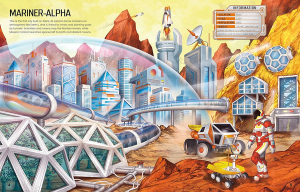 Usborne Build Your Own Futuristic Cities Sticker Book