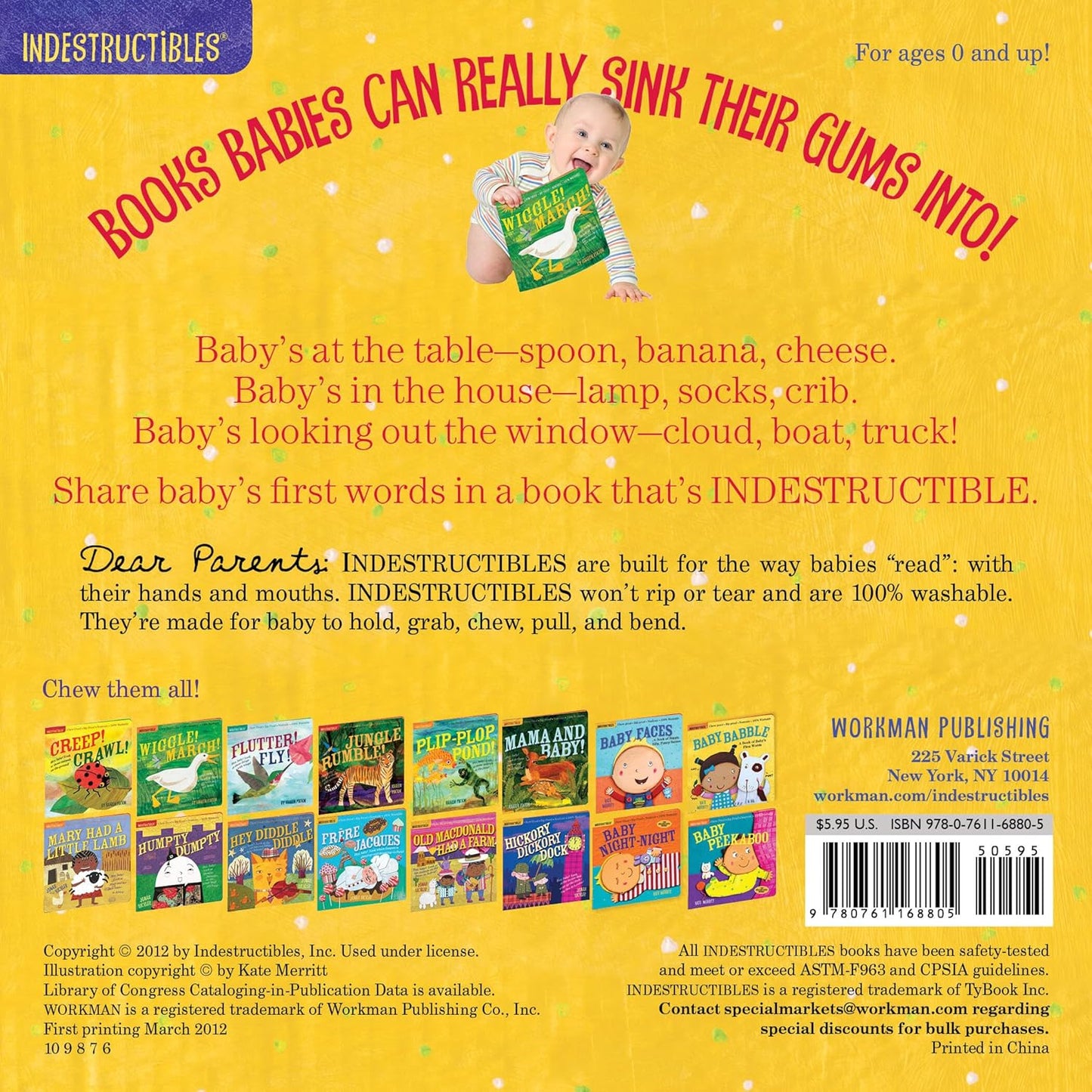 Indestructibles: Baby Babble: A Book of Baby’s First Words