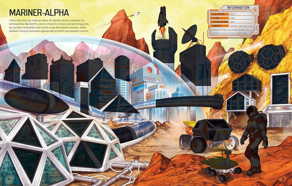 Usborne Build Your Own Futuristic Cities Sticker Book