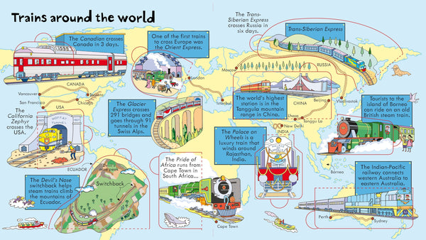 Usborne Lift-The-Flap Look Inside Trains