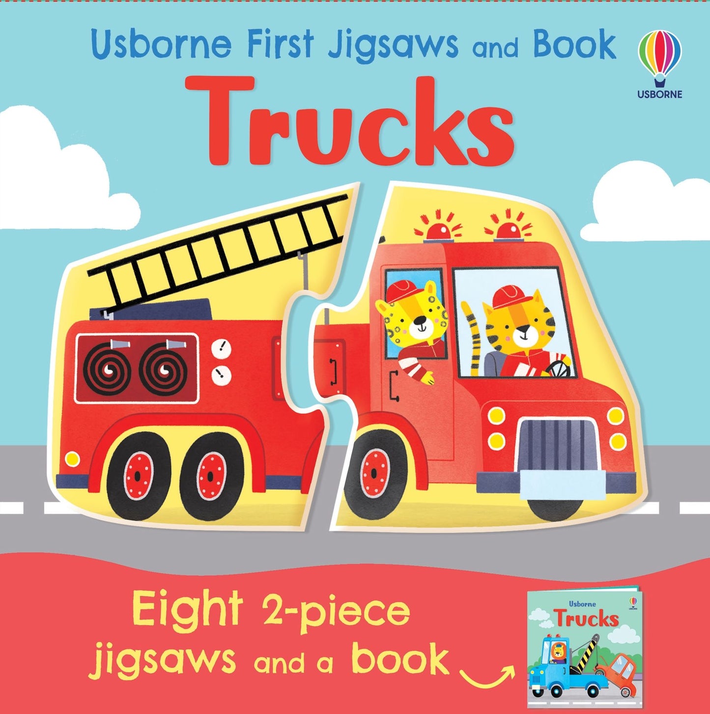 Usborne First Jigsaws and Book: Trucks (Eight 2-Piece Jigsaws)