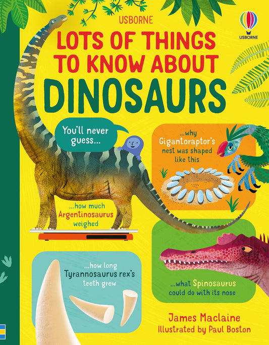 Usborne: Lots Of Things To Know About Dinosaurs