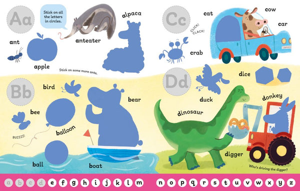 Usborne First Sticker Book: a b c