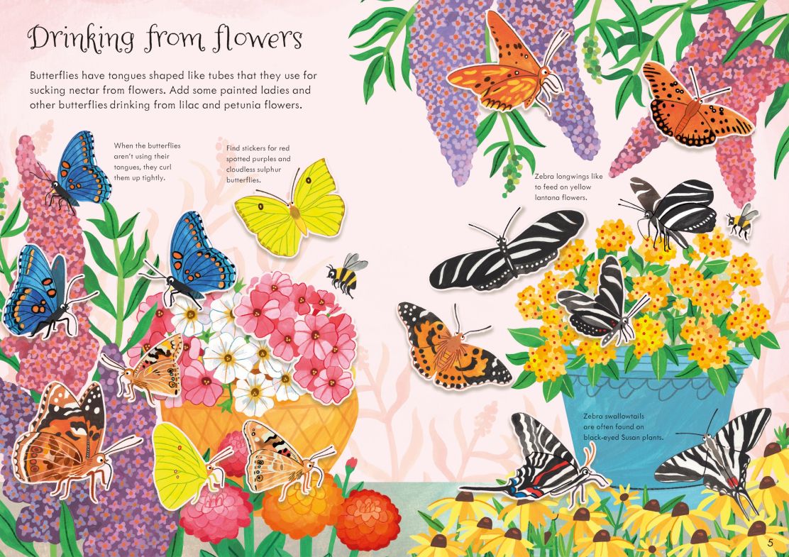 Usborne Little First Stickers Butterflies