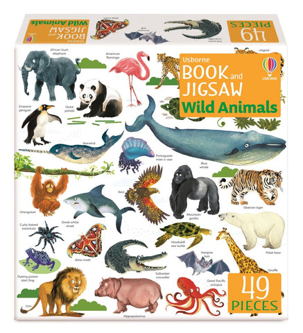 Usborne Book and Jigsaw Wild Animals - 49 Pieces
