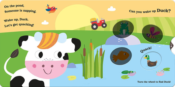 Good Morning Cow: A Magic Turn-the-Wheel Book