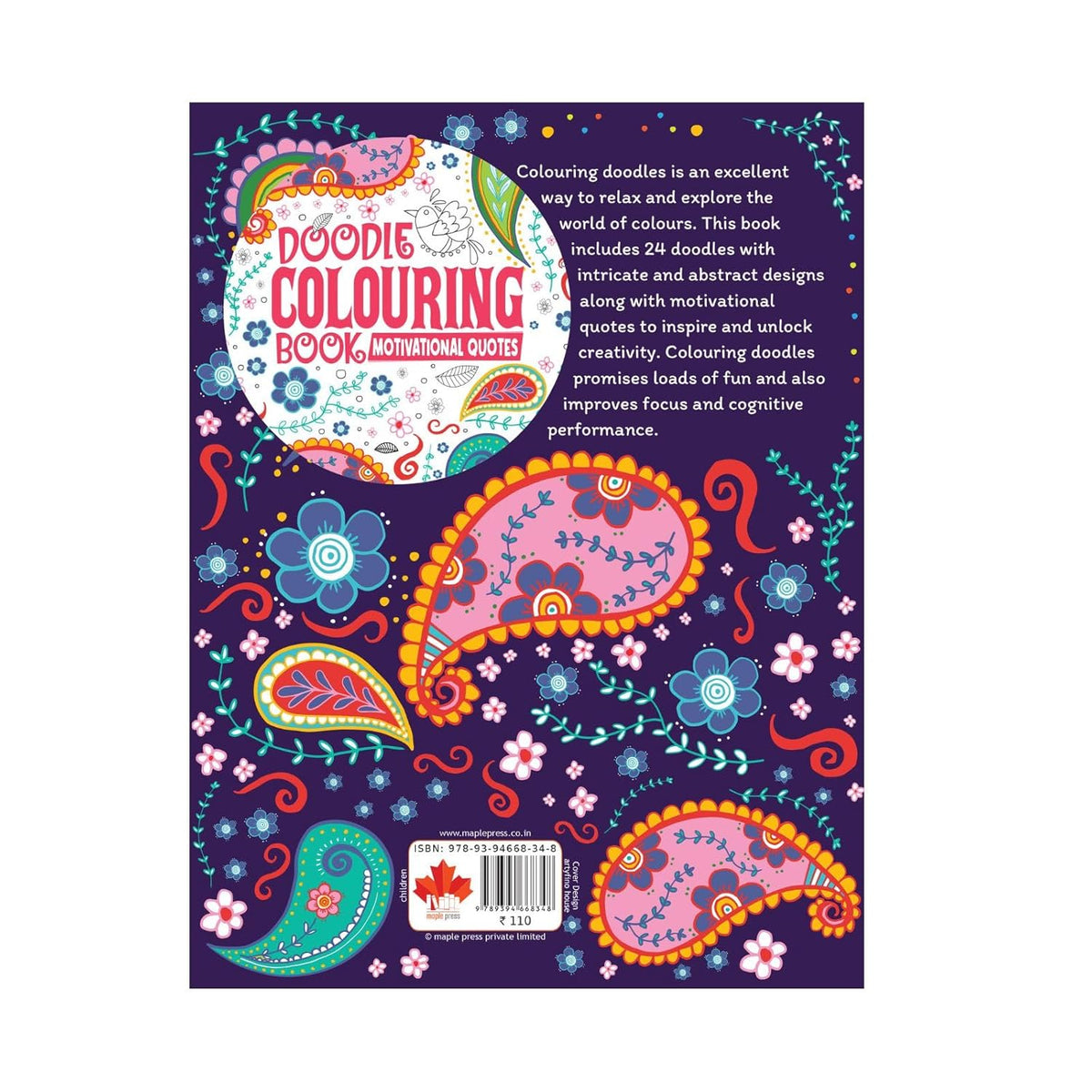 Doodle Colouring Book - Motivational Quotes