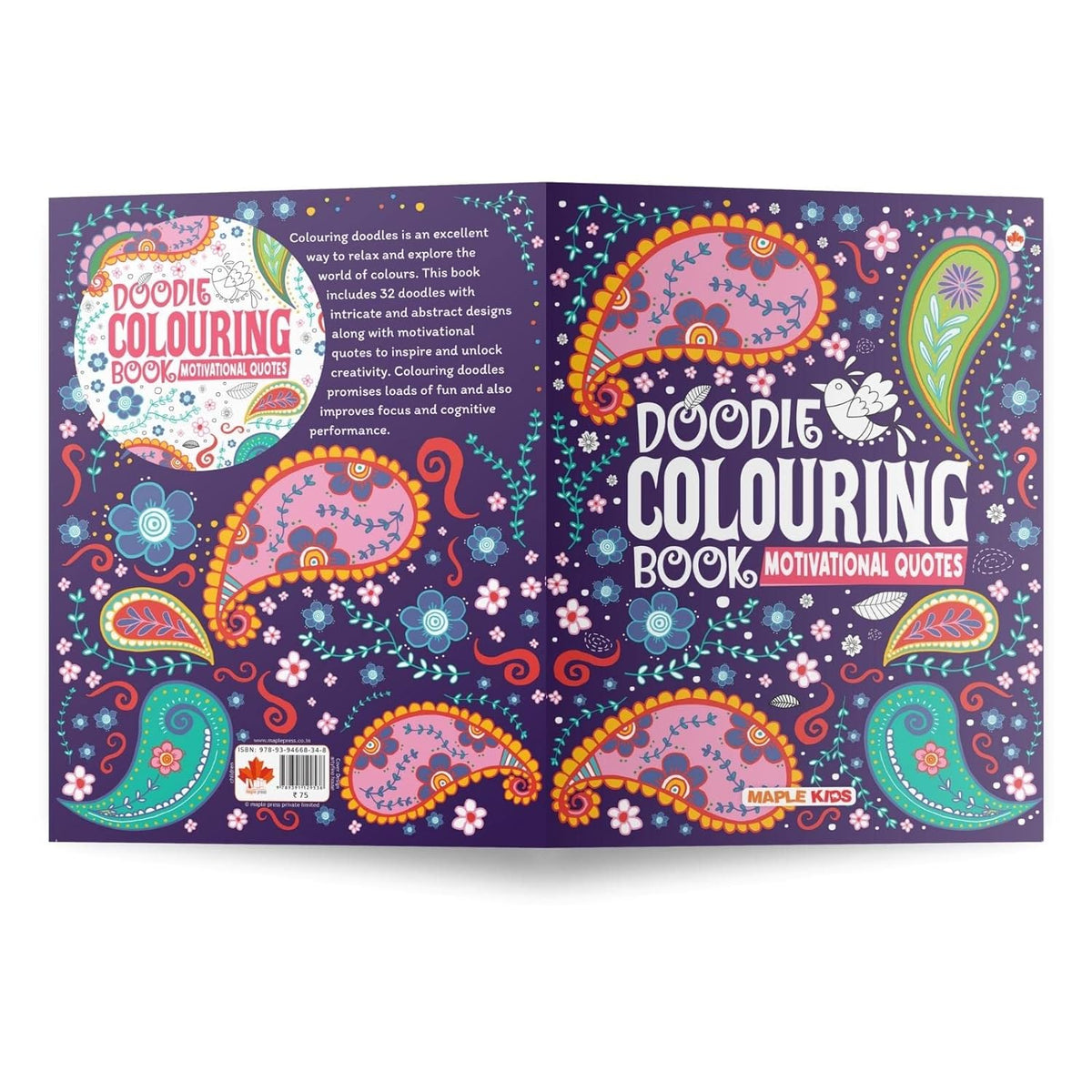 Doodle Colouring Book - Motivational Quotes