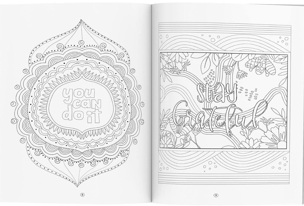 Doodle Colouring Book - Motivational Quotes