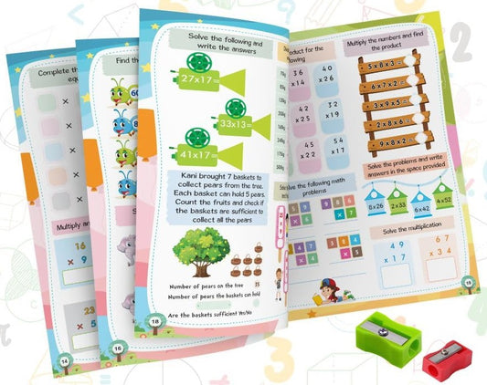 Math Activity Book for Kids - 200+ Multiplication and Division for Age 5+