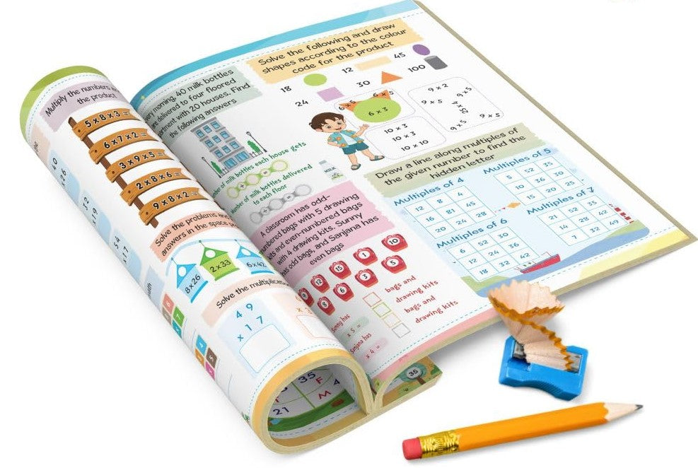 Math Activity Book for Kids - 200+ Multiplication and Division for Age 5+