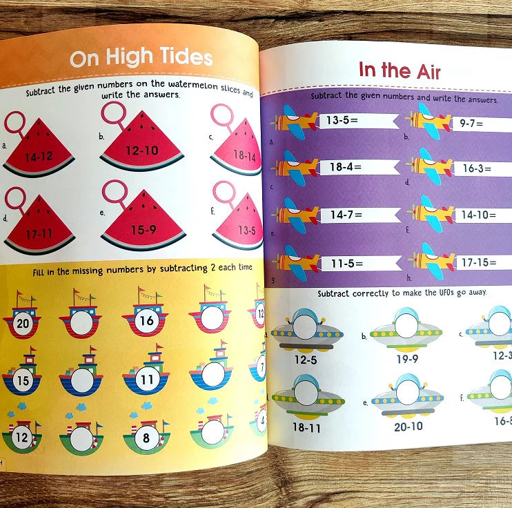 Addition and Subtraction Activity Book For Children