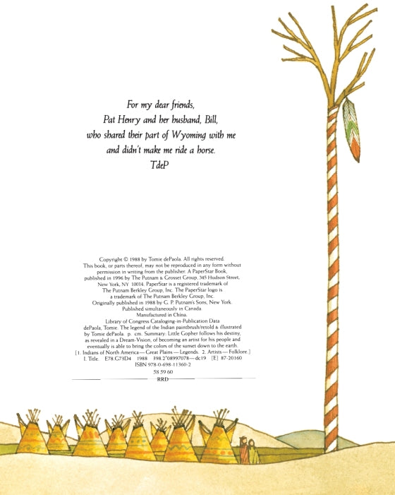 The Legend of the Indian Paintbrush By Tomie dePaola