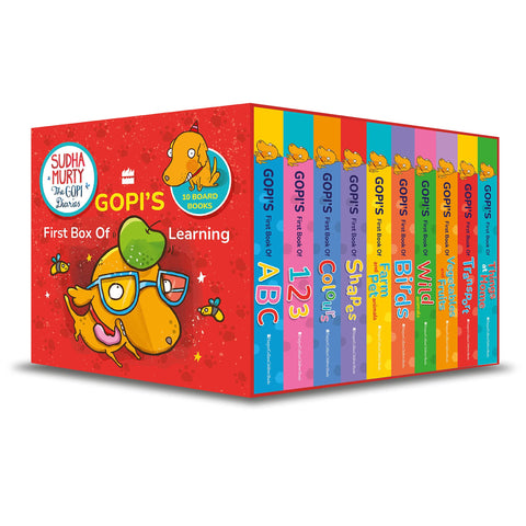 Gopi's First Box of Learning: Sudha Murty The Gopi Diaries (10 Board Books)