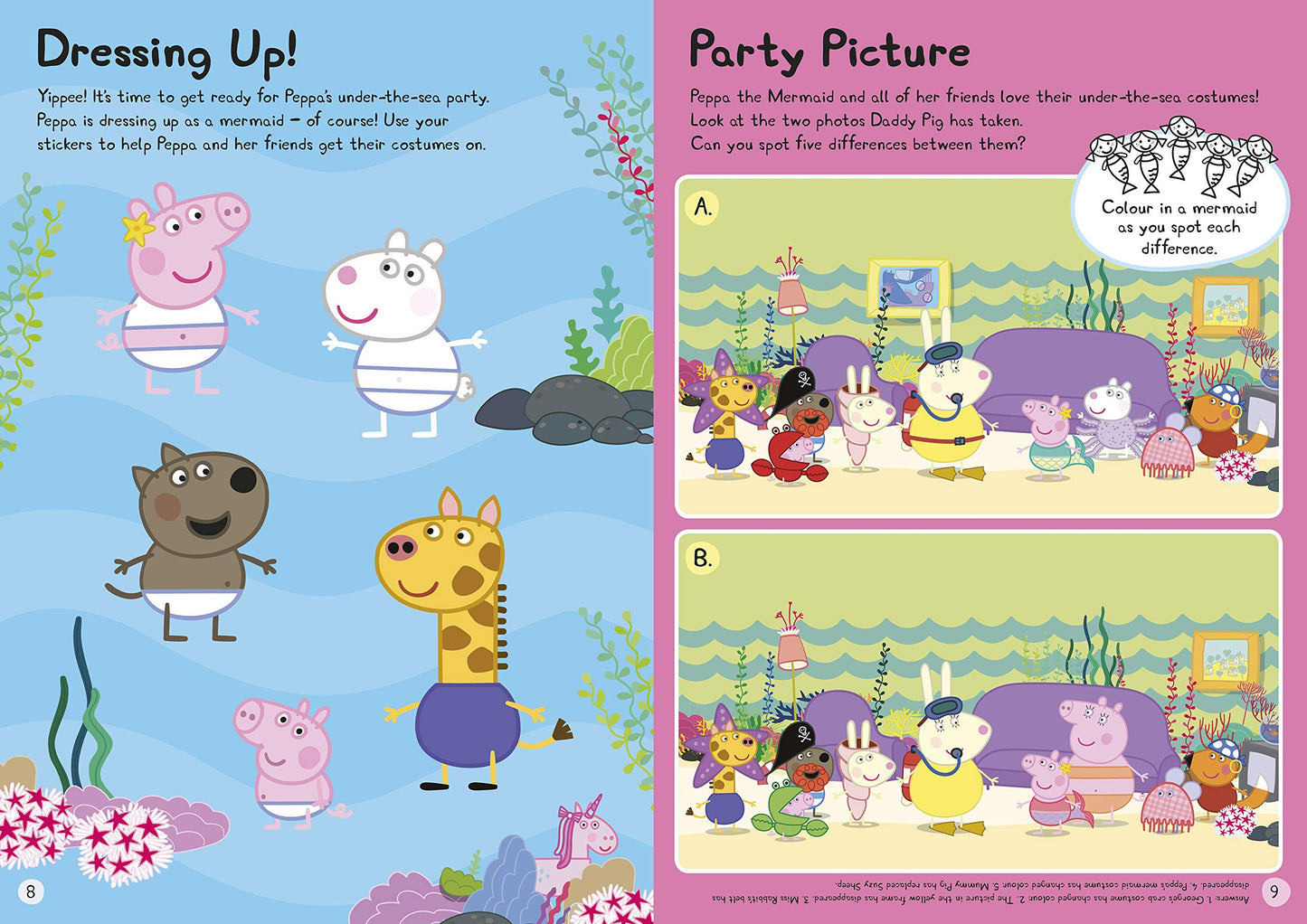 Peppa Pig: Mermaids, Unicorns and Dragons Sticker Activity Book