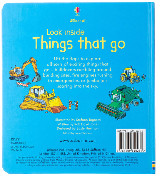 Usborne Look Inside Things That Go