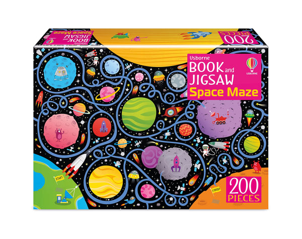 Usborne Book and Jigsaw Space Maze (200 Piece)
