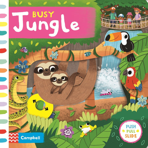 Busy Jungle (Busy Books) - A Push Pull Silde Book