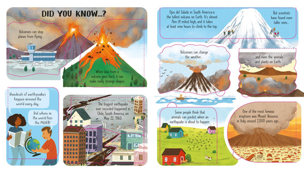 Usborne Look Inside Volcanoes and Earthquakes