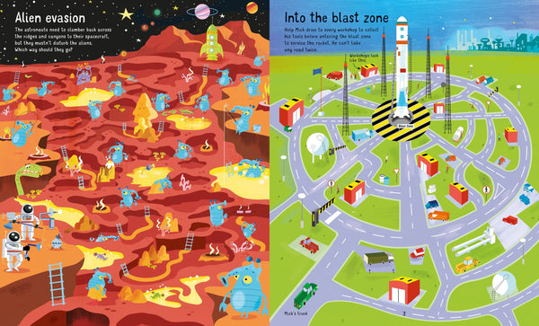 Usborne Book and Jigsaw Space Maze (200 Piece)