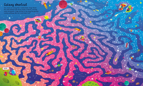 Usborne Book and Jigsaw Space Maze (200 Piece)